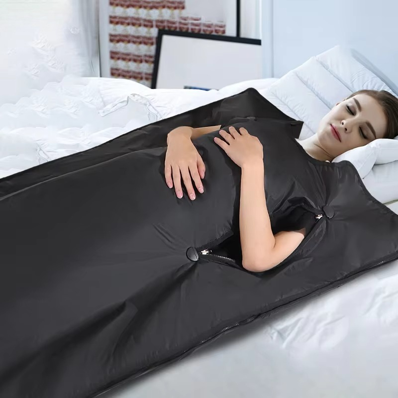 Sauna Blanket Infrared - 一人用赤外線サウナブランケット、ジッパー付き、家庭用、体と顔用、US/EUプラスチックプラグ