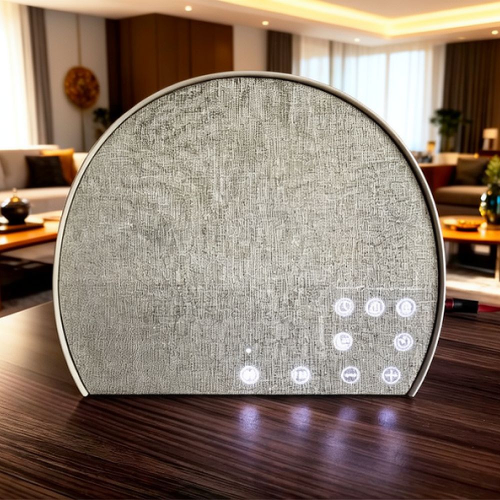 White Noise Machine Sleep - 日の出を模した目覚ましライト付き目覚まし時計、布製、Bluetoothスピーカー内蔵、ホワイトノイズ機能、FMラジオ、デジタル表示、ベッドサイド用、睡眠をサポート