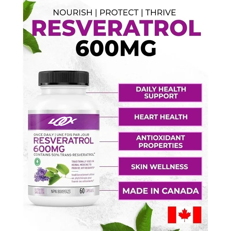 Longevity Health & Wellness Hotel - アクティブ レスベラトロール サプリメント カプセル 600mg -