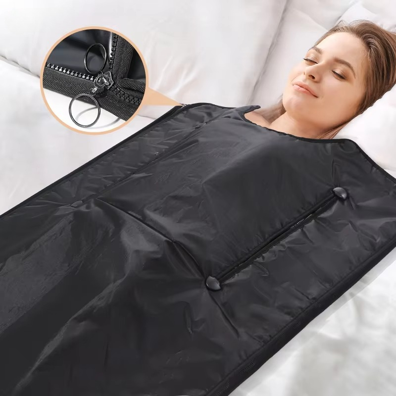 一人用赤外線サウナブランケット、ジッパー付き、家庭用、体と顔 - Sauna Blanket Infrared のレビューと価格