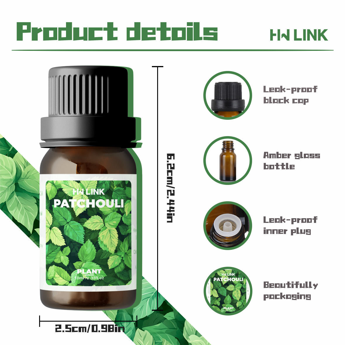 10ml パチュリエッセンシャルオイル 純粋な植物性エッセン - Aromatherapy Diffuser のレビューと価格