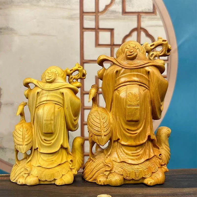 ヒノキの木製長寿の神像、中国神話の人物像、風水健康装飾品、オ - Longevity Health & Wellness Hotel のレビューと価格