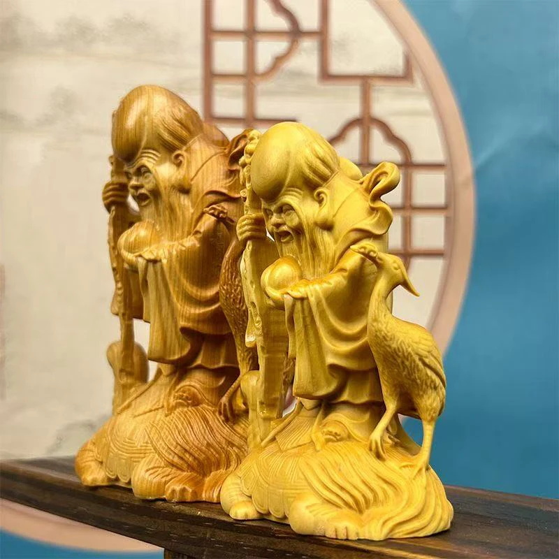 ヒノキの木製長寿の神像、中国神話の人物像、風水健康装飾品、オ - Longevity Health & Wellness Hotel のレビューと価格