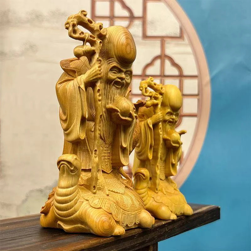 ヒノキの木製長寿の神像、中国神話の人物像、風水健康装飾品、オ - Longevity Health & Wellness Hotel のレビューと価格