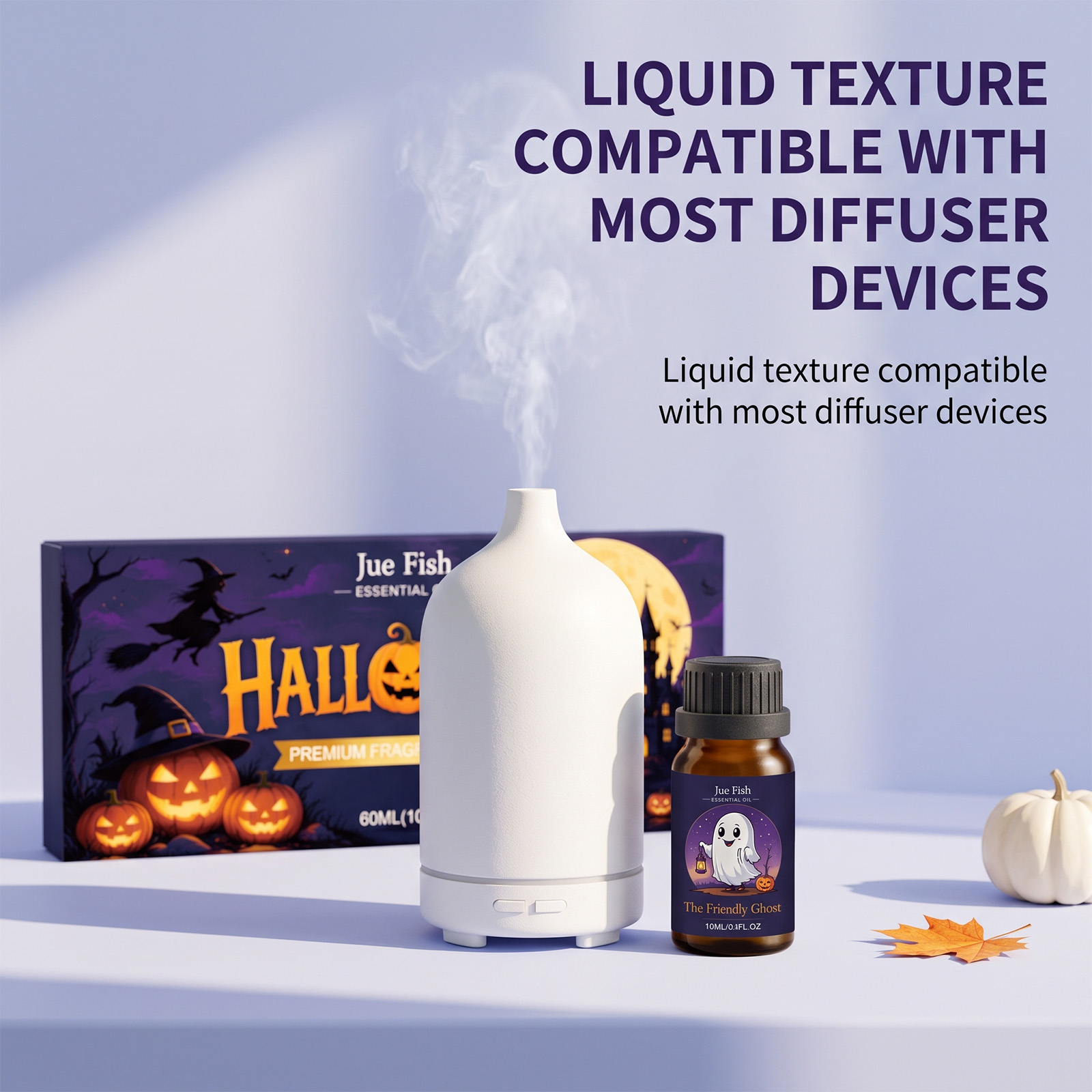 ハロウィーン用エッセンシャルオイルセット。天然植物エキスを配 - Aromatherapy Diffuser のレビューと価格