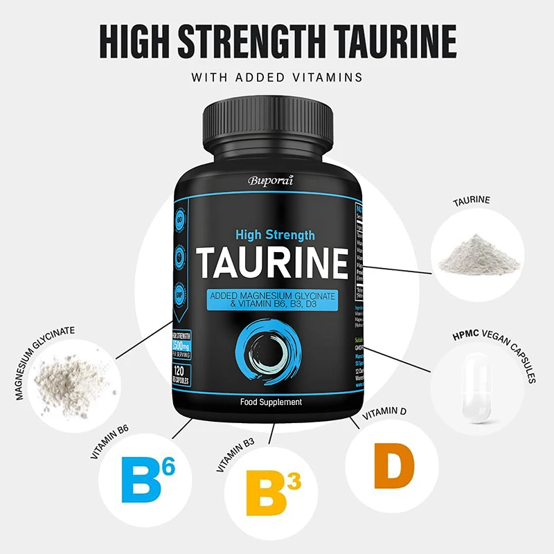 タウリンサプリメント 1500mg - 心臓、神経、脳、視力 - Longevity Health & Wellness Hotel のレビューと価格