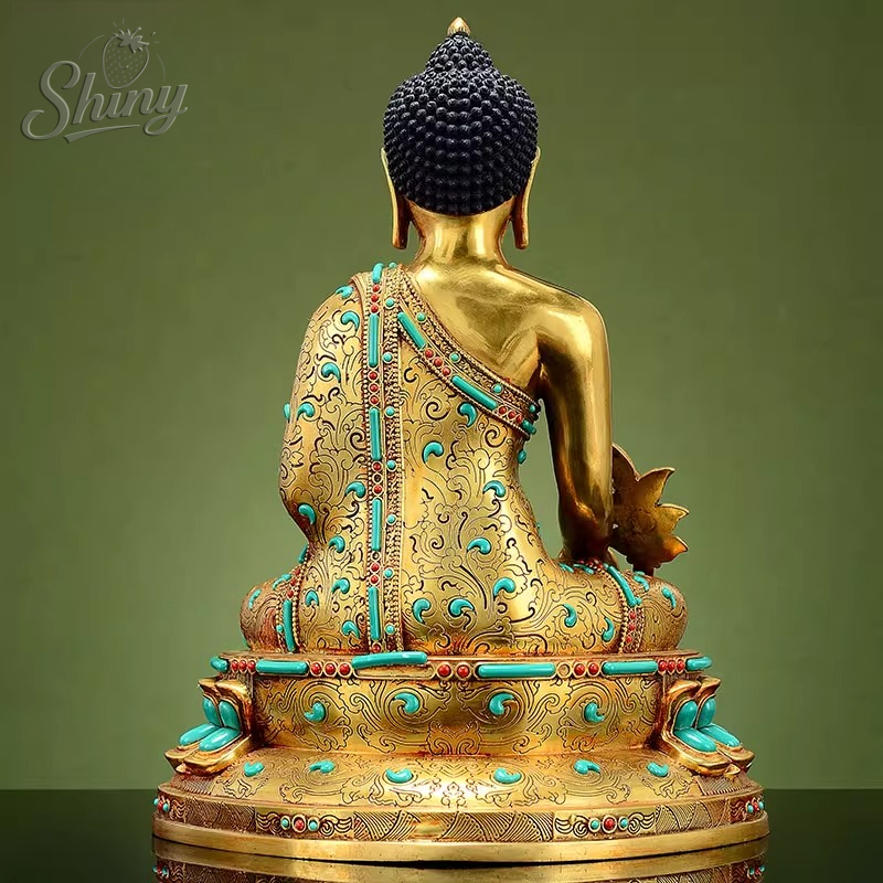 チベット仏像 青銅製 金箔貼り如来薬師如来像 家族の保護 健 - Longevity Health & Wellness Hotel のレビューと価格